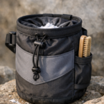Bolsa de magnesio negra con cepillo de escalada